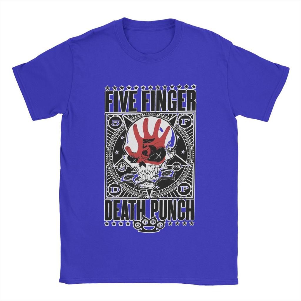 Five Finger Death Punch 5FDP Men's T Shirt Vintage Tees Short Sleeve Round Neck T-Shirts Cotton Gift Idea Tops