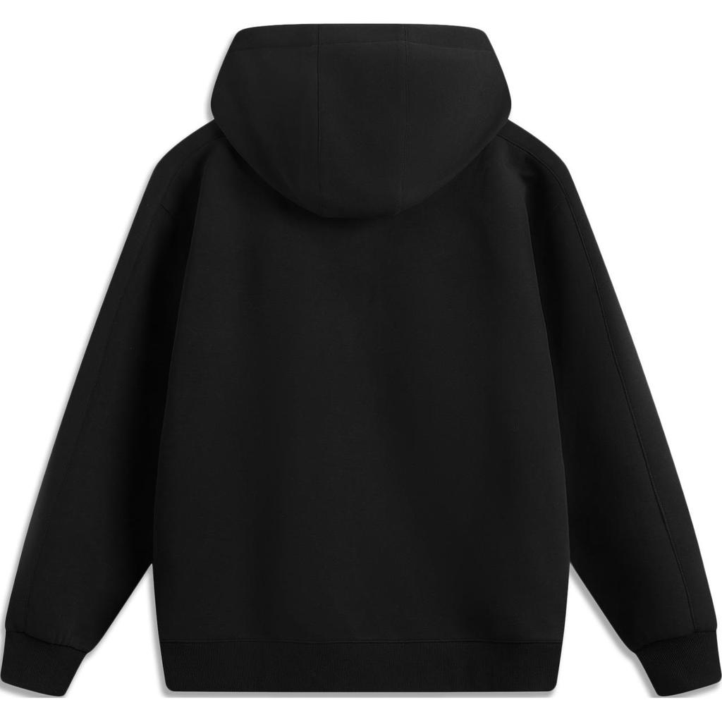 Li Ning Sports Lifestyle Series Fashionable Casual Loose Letter Hoodie Men hoodies Black AWDU973-2