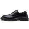 Fashion Men's Dress Formal Calfskin Leather Shoe Men Business Casual Men Fashion Breathable Shoes British Casual Lace Up Single Leather