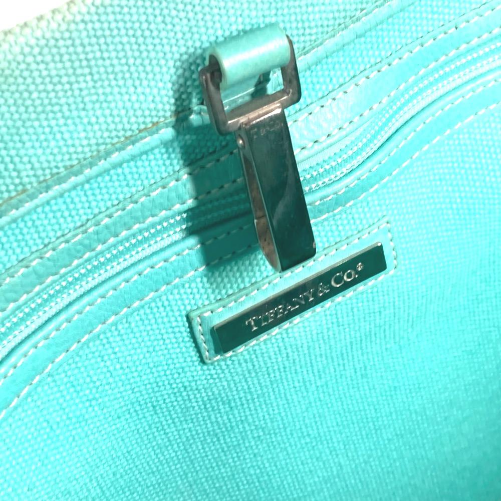 TIFFANY&Co. Hand Bag Jitney 2WAY Bag Shoulder Bag Crossbody Tote Bag Canvas blue