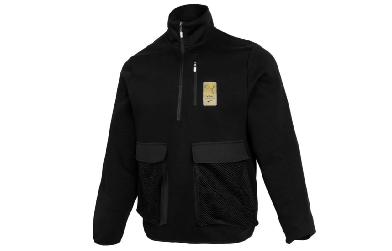 PUMA Jackets Men s Black Stand Collar Moderate Workwear 531449-01 S