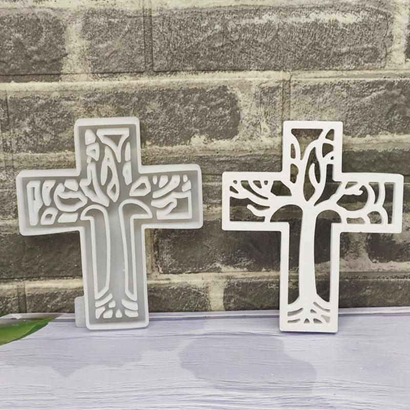 Creative Silicone Crossed Mold Easy Demolding Mold For Handmade Gift Religious Decors And Craft Project Making Essential