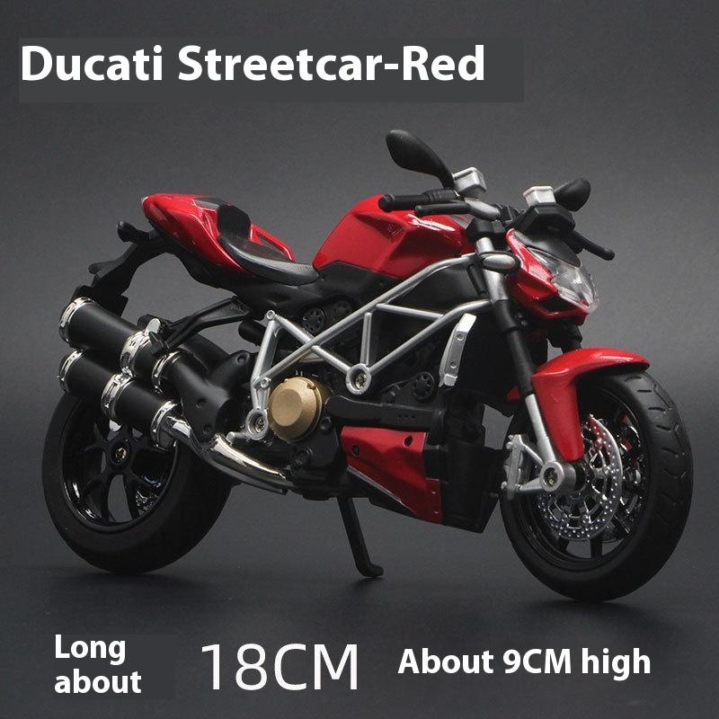 1/12 Scale Ducati Streetfighter S Muscle Alloy Motorcycle Diecast Model Sound & Light Desktop Collection Decorative Gift Boys