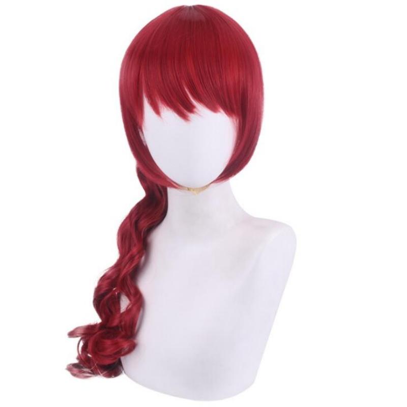 60CM Game Persona 5 Yoshizawa Kasumi Red Wig Cosplay Costume Heat Resistant Synthetic Hair Women Party Role Play Wigs
