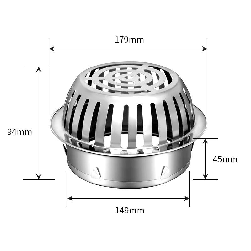 304 Stainless Steel Anti-Clog Roof Drain Insert - Thickened Round Design for Garden & Outdoor Rainwater Management