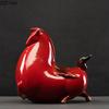Creative Fat Horse Porcelain Statue Desk Ornaments Horse Ceramic Sculpture Living Room Decoration Crafts Vintage Home Decor