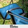 Metal garden chairs for terrace balcony garden armchair blue 4 pcs