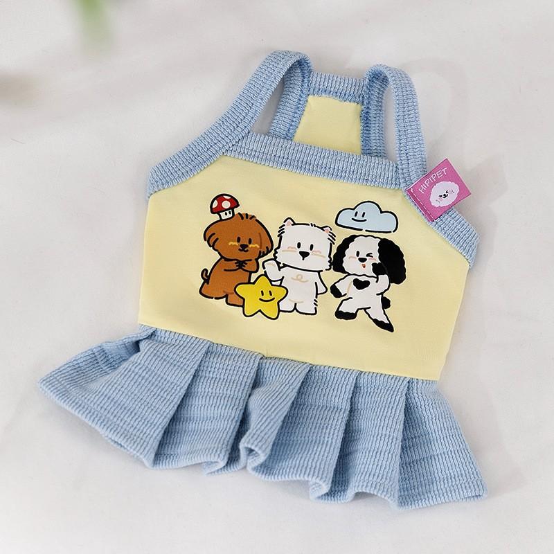 New spring and summer dog clothes love bow suspender teddy than bear small and medium dog summer pet clothes