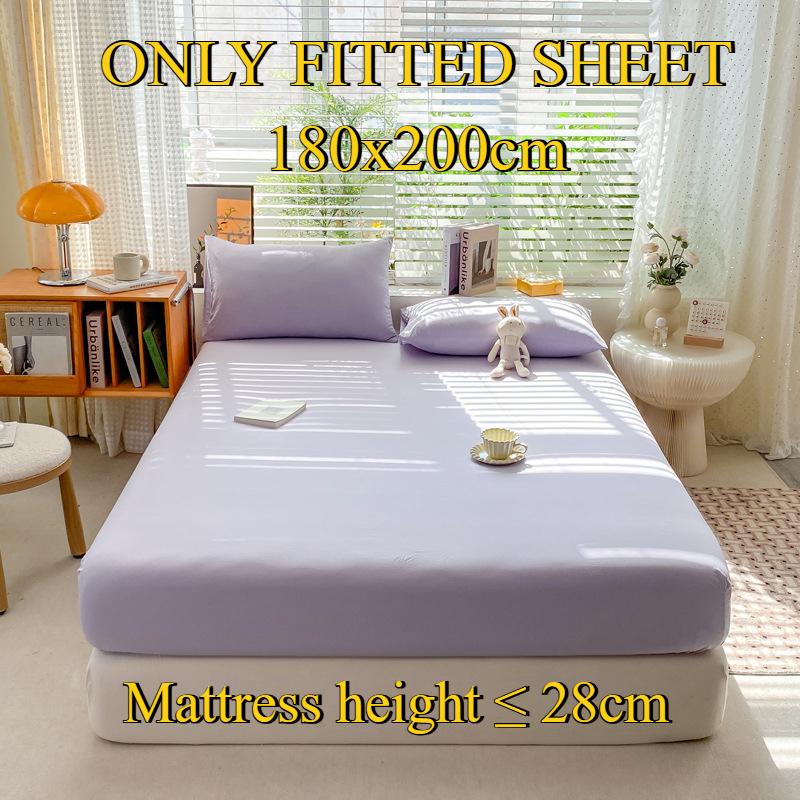 Fitted Sheet Pure Cotton Non-fading Non-balling Single-piece Bed Sheet Non-slip Multi-specification Bedding Bedspread Protector