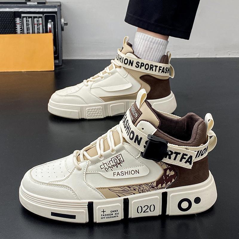 

Men s shoes 2025 new autumn and winter junior high school students Korean version of trend sports versatile high-top board shoes men s small w 44