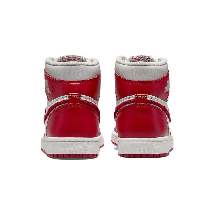 Air Jordan 1 Retro High OG PS Newstalgia Chenille Kids Sneakers Red Light-Iron-Ore Varsity-Red CU0449-061