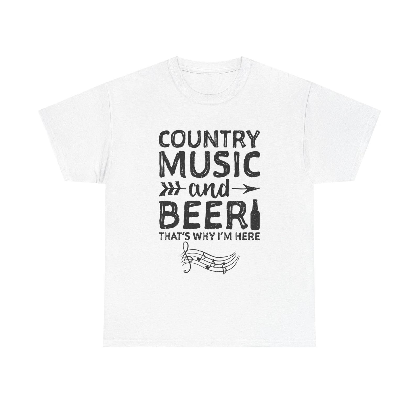 Men s and Women s T-shirts Country Music and Beer XS