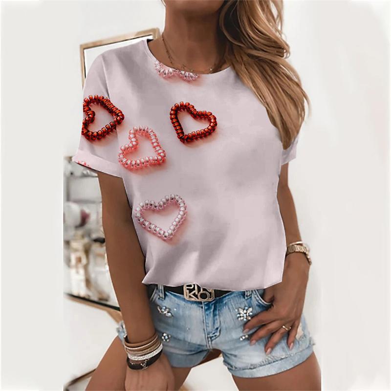 

Женская одежда Футболка с принтом для женщин Футболка большого размера Молодежная женская одежда Футболки с коротким рукавом с изображением животных Рубашки и блузки 8XL