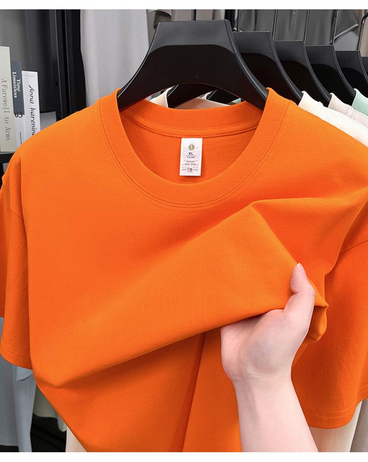 Men's 100% Cotton Casual Short-Sleeve Round Neck T-shirt - Solid Color, Summer Style