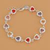 925 Sterling Silver Bracelet Red Zircon High Quality Romance Chain For Women Fashion Engagement Party Wedding Jewelry Gift
