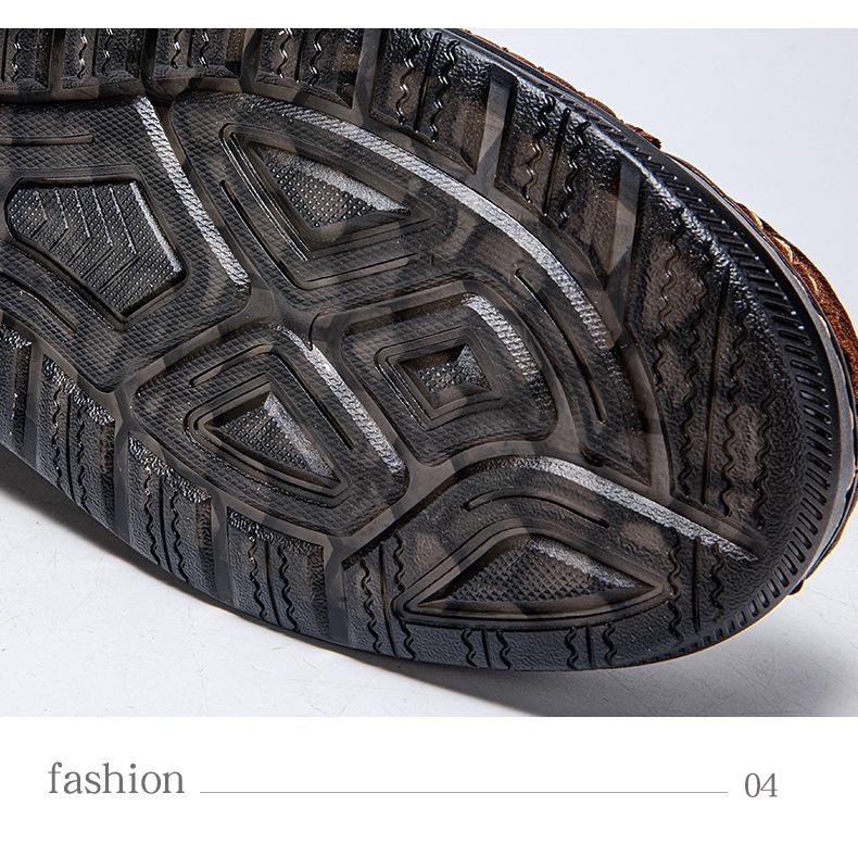 Men's Soft-Soled Leather Slip-On Loafers - Lightweight Casual Design