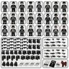 24 Building Block Minifigures Black Swat Special Forces Riot Military Scene Boy Toy Pyp