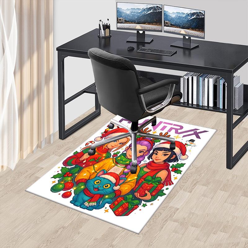 

1pc HUNTRIX: Anime Christmas Edition Chair Mat - Festive Gift for Office, Home Decor, and More!O041 60cm by 90cm