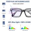 Blue Light Blocking Glasses for Square B0101 [FEISEDY] Computers, Non-Prescription, Shape, Stylish, Men's & Women's,