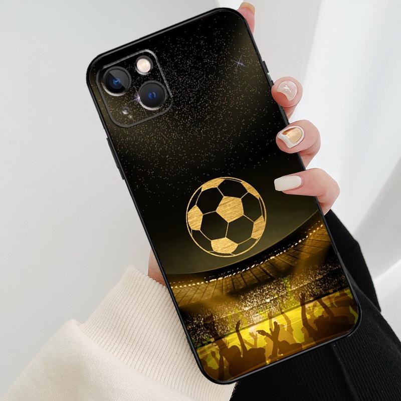 Football Soccer Ball Phone Case For iPhone 17 Pro Max 14 13 12 11 15 16 Pro Max mini 15 16 Plus 16e 17 Air Cover
