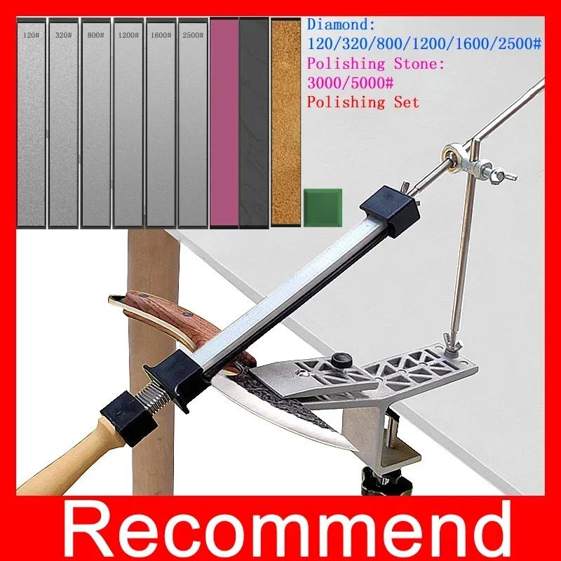 2024 NEW Professional Fixed Knife Sharpener Diamond Set Sharpening System Kitchen Sharpening Stone Woodworking Tool Grinder