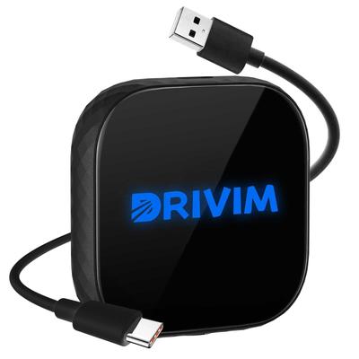 DRIVIM Wireless CarPlay + Wireless Android Auto 2-in-1 Adapter, Compatible with Both iPhone &