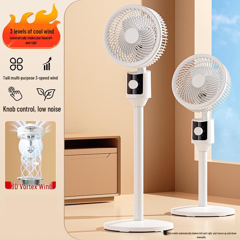Smart Remote-Controlled Silent Floor Fan for Home and Dorm, Featuring Dual-Use Air Circulation and Low-Noise Operation
