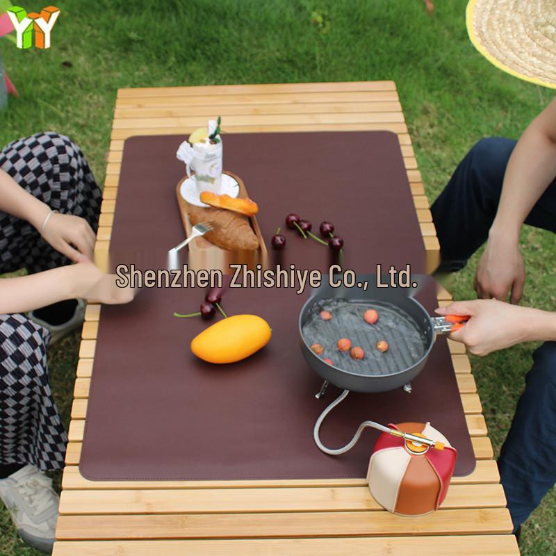 Waterproof Outdoor Leather Picnic Mat - Large Size for Camping and BBQ