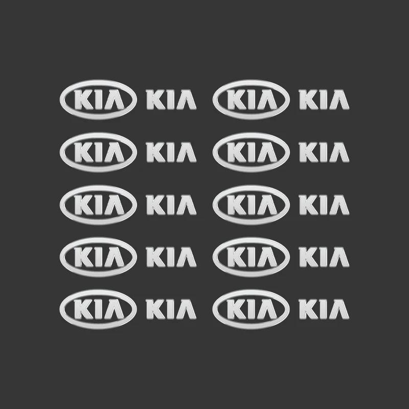 MYMX8 Metal Emblem Auto Decor Decals Reflective Car Button and Wiper Stickers For Kia Picanto Rio Ceed Sportage K5 Cerato Sorento Soul