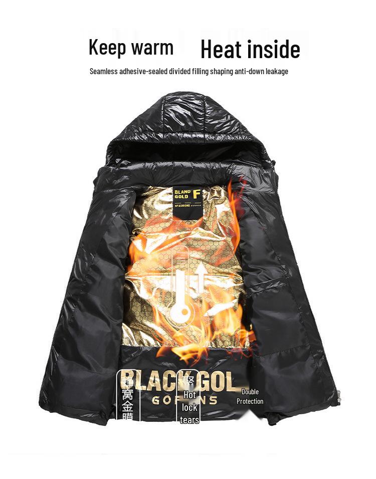 Black Gold Unisex 2023 Korean-Style Loose Down Vest Jacket - Trendy and Casual