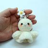 Crochet Design Keychain Plush Material Car Hanging Pendant Cartoon Ghost Doll Pendant  For Girls