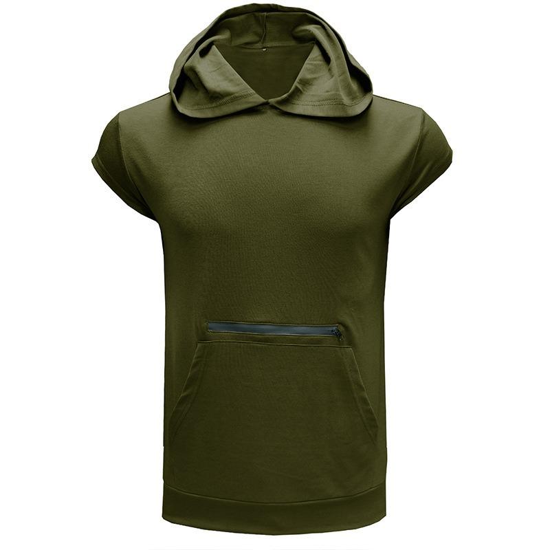 GMXIA Men's Fashion Sleeveless Summer Spring Hooded Casual Blouses & Shirts