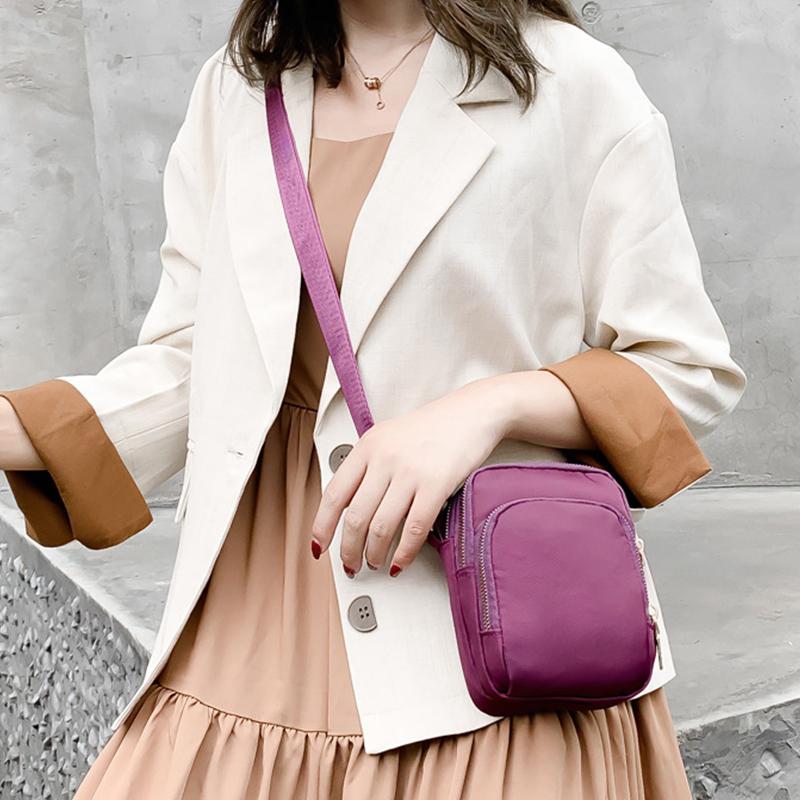 New Mobile Phone Crossbody Bags for Women Fashion Ladies Shoulder Bag Cell Phone Purse 3 Layer Waterproof Oxford Small Wallet CLE