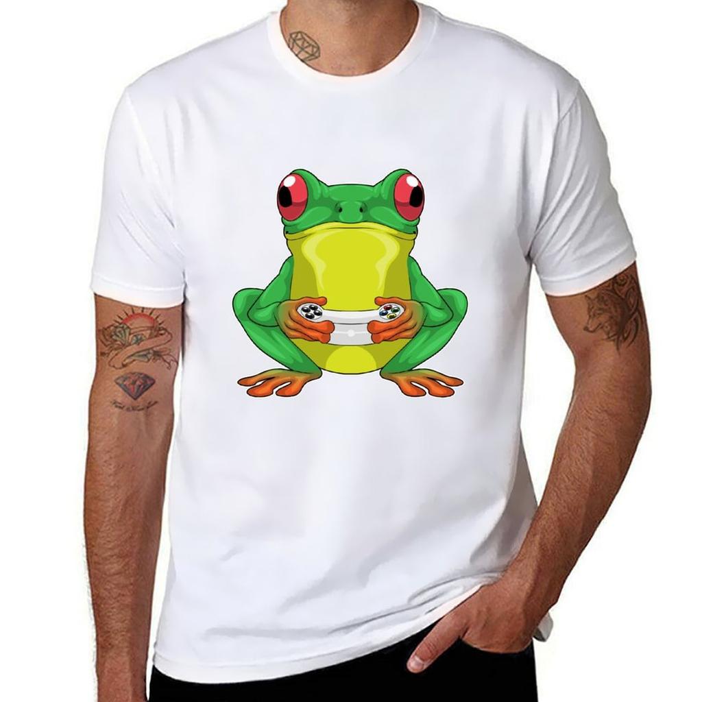 Frog Gamer Controller Tshirt Casual Everyday Short Sleeve Tshirt