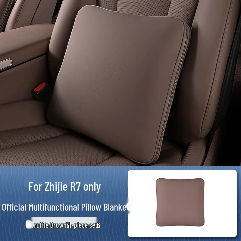 Zhijie R7 Multifunktions-Autokissen: Klimaanlagen-Steppdecke, Innendekor & Faltbare Lendenwirbelstütze.