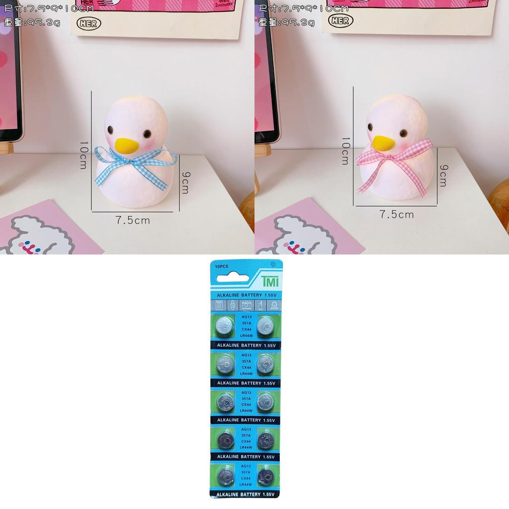 Adorable Duck Shaped Led Night Light For Children's Bedroom Decor Cartoon Style Pink Ribbon Duck