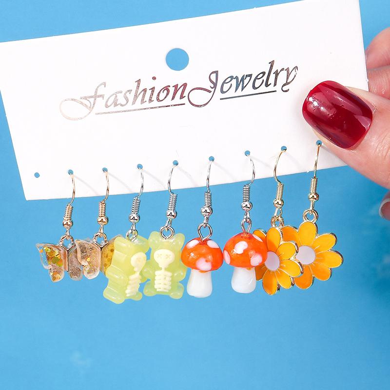 Cute Resin 3D Simulation Duck Drop Earrings for Women Girls Dice Cloud Dangle Earrings Kid's Jewelry Gift