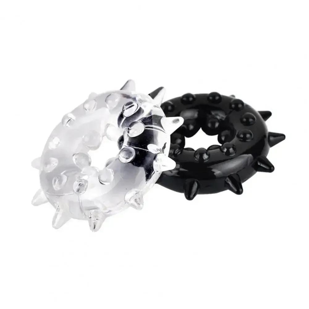 Male Cockring TPE Soft Time-delay Ring Snowflake Shape Masturbator Flexible TPE Erection Ring Adults Sex Toy for Men Lock Ring