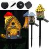 Multi Craft LED Solar Lawn Light Waterproof Design Miniature Fairy House Solar Powered Outdoor Decor Fairy Mushroom House