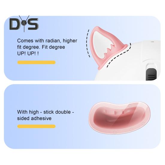 1 Pair Motorcycle Helmet Cat Ear Decoration Adhesive Scooter Cycling Bicycle Motorbike Skateboarding Helmet Decorative Ear Helmet Accessories