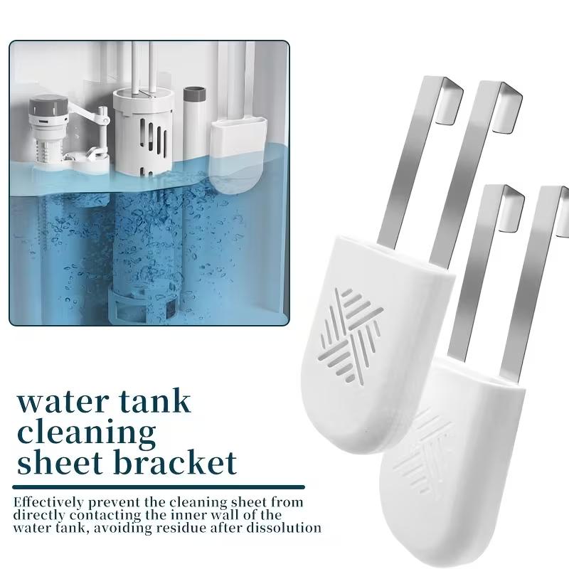 1/2 Pcs Hanging Toilet Tank Cleaner Holder With Stainless Steel Hook Storage Hollow Design Release Easy Clean Bathroom Accessory