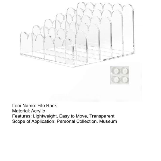 Acrylic Mail Organizer Desktop Clear Document Sorter Vertical File Holder 5-Compartment File Rack Desk Organizer