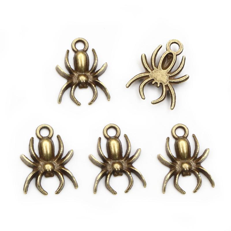 17x14mm 20pcs Black Bronze Gold Antique Silver Plated Spider Handmade Charms Pendant:DIY for bracelet necklace