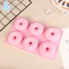 Silicone Donut Mold 6 Cavity Chocolate Mold Pastry Bread Cake Mould Non-Stick Dessert Mold Diy Baking Tray Doughnut Making Tool