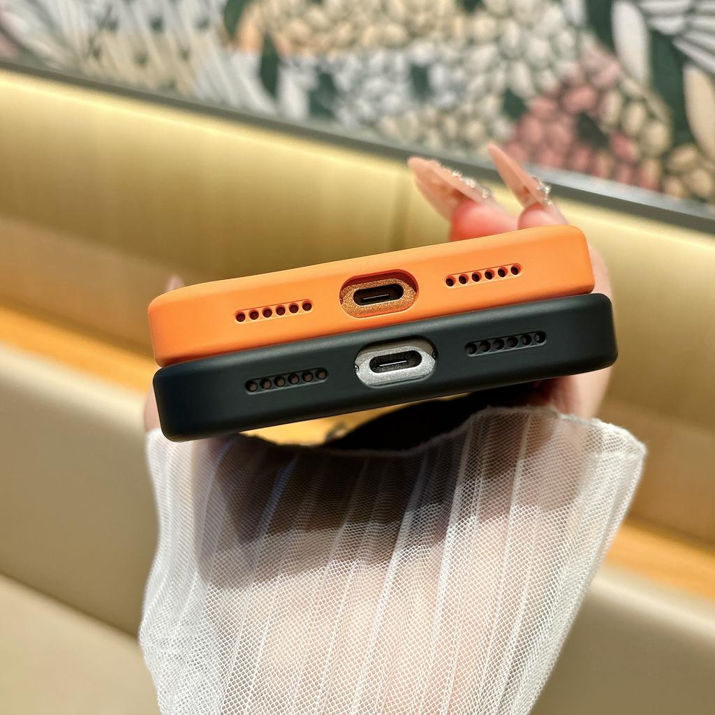 Orange Light Drill Shadow Is Suitable for iPhone11ProMax Mobile Phone Case Ripple Magnetic Suction Apple 11 Silicone Anti-drop Protective Case