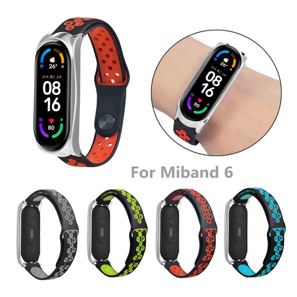 

Malinaisi двухцветный сменный ремешок на запястье, браслет для Xiaomi Mi Band 5/6