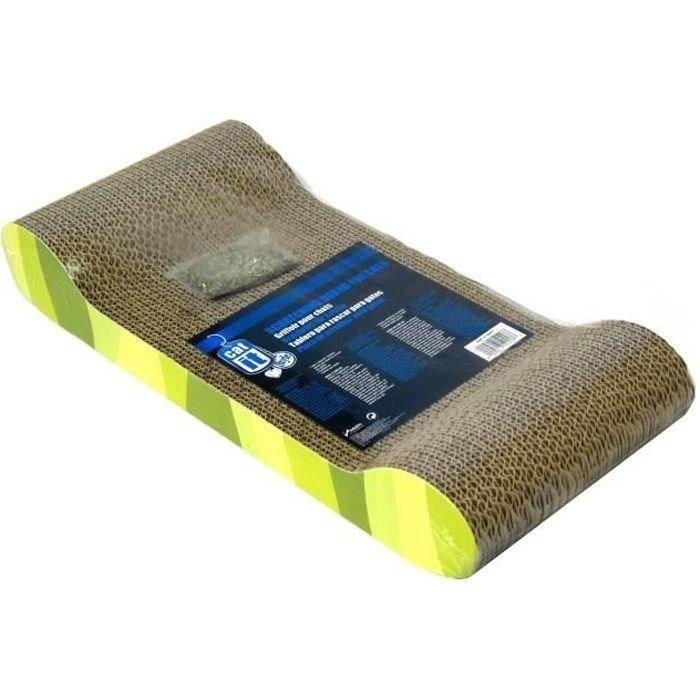 Corrugated Cardboard Scratching Post 49x22x75 Cm Green Zebra