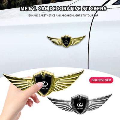 New Car Badge Metal Wings Body Decoration Sticker Car Goods For F-SPORT ES RX NX LS UX LM LX GX LC RZ IS CT GS RC HS SC