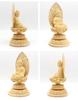Kurita's Specialty Buddha Statue [Nyorai] Amitabha Buddha, Seated, 2.0 Inches (total Height 18.5 Cm, Width 10 Cm, Depth 9 Cm), with Grass Halo and