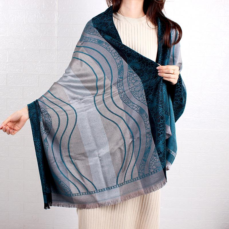 New Spring and Autumn Thin Jacquard Scarf Shawl Women's Long Scarf Headscarf Air Conditioning Warm Shawl
